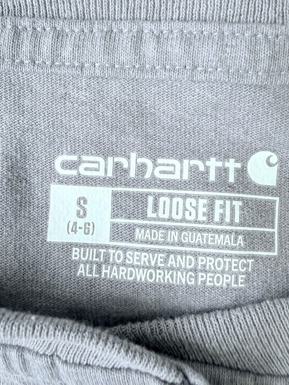 Women’s Carhartt Light Blue Short-Sleeve Henley Pocket Tee size small - Picture 5 of 9
